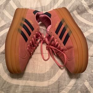 Adidas Gazelle Rose Sneakers with Tan Sole